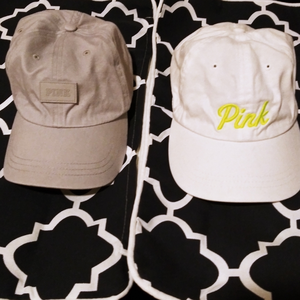 Pink Varsity Baseball Caps (2)